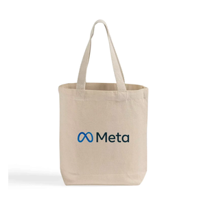 Sac fourre-tout en coton recyclé naturel avec soufflet |   Sac de courses écologique |   Sac de courses réutilisable avec logo personnalisé |   Sac fourre-tout en gros - Product Image 2
