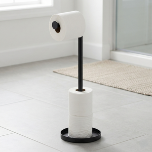 Soporte de rollo de papel higiénico de diseño moderno Shopee OEM organizador de EBay de fabricante de muebles de almacenamiento de Taiwán para aplicaciones de baño - Product Image 1