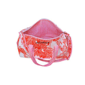 Bolsa de Viaje de Fin de Semana Ecológica Estilo Vintage, 100% Lona de Algodón Puro con Cierre de Cremallera para Playa, Verano, Viajes y Compras - Product Image 6