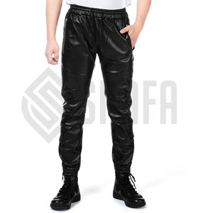 Leather Pants Unique Design Genuine Leather Unisex Pants Breathable Lightweight Formal Black Wholesale Leather Pants - Product Image 3