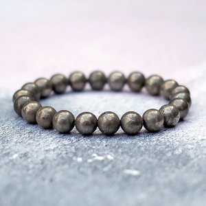 Chakralume Natural Golden Pyrite <b>Beaded</b> <b>Bracelet</b> for Healing Reiki Energy Jewelry Gift 8mm - Product Image 6