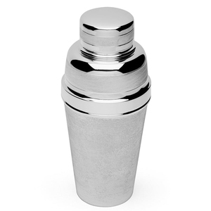 Textured Silver Cocktail Shaker Featuring A Detailed Pattern And Sleek Metallic Finish Stylish <b>Bar</b> <b>Tool</b> Built For Mixing Drinks - Product Image 2