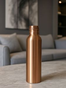 Copper bottle for premium corporate office setup stylish <b>desk</b> hydration drinkware for executive workspace use - Product Image 6