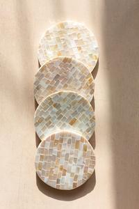 Sous-verres créatifs en nacre naturelle, tissés à la main, isolants pour théière, anti-brûlure, en forme de coquille - Product Image 6