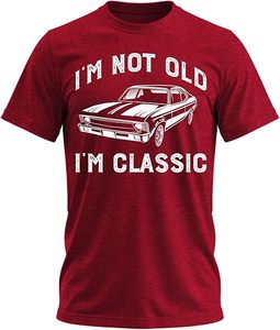 T-shirt « Je ne suis pas vieux, je suis classique » avec motif de voiture amusant, t-shirts vintage rétro pour hommes - Product Image 6