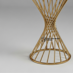 Luxury <b>Round</b> White Marble Top <b>Stool</b> with Gold Stainless Steel Base Modern Decorative Side Table Premium Metal Pedestal - Product Image 5