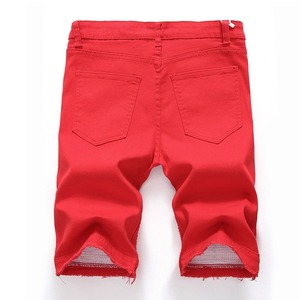 Pantalones Cortos Vaqueros para Hombre, Estilo Vaquero, Lavado Desgastado, Cintura Media, Bolsillos, Impermeables, Resistentes al Viento, de Secado Rápido, Transpirables, Resistentes a la Decoloración, Casuales - Product Image 1