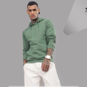 Nouveau sweat à capuche pour homme en coton vert, coupe décontractée, avec logo imprimé sur le devant, idéal pour l'automne - Product Image 3