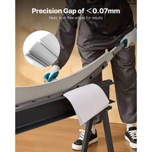 High Precision Manual Hand Plate Shear 39 Bed Width Benchtop <b>Guillotine</b> Cutter <b>Metal</b> <b>Sheet</b> Processing Q235 Material Handles - Product Image 4