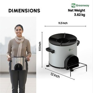 Poêle à bois commercial Greenway Jumbo avec ventilateur axial, cuisinière robuste pour la cuisson à grande échelle - Product Image 3