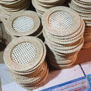 Vietnam Factory Supply Rustic Rattan Charger Plate 15 Inch Natural Handmade <b>Table</b> Placemat Bulk Export Supplier - Product Image 4