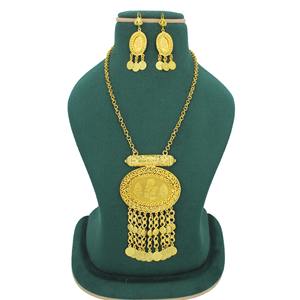 Necklace With Earrings <b>Jewellery</b> <b>Set</b> Goldplated Pure Brass High Quality Trendy African Design Jewelry - Product Image 2