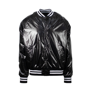 Chaqueta Bomber Varsity de Béisbol para Hombre, de Cuero PVC, con Cuello Alto, Estilo Urbano, Diseño Personalizable - Product Image 1