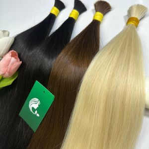 Extension de cheveux humains crus Cheveux indiens crus vierges en vrac Cheveux droits soyeux naturels non traités en vrac - Product Image 1