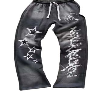 Pantalones de chándal acampanados con serigrafía personalizada de alta calidad para hombre, ropa de calle de invierno con capucha de Color sólido, forro polar de algodón 100% - Product Image 4