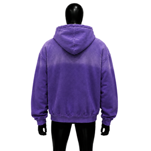 Sudadera con Capucha y Cremallera para Hombre, Color Morado, Talla Grande, Diseño de Corazón, Informal, de Algodón Tejido, con Logotipo Frontal, Estilo Otoñal, Ropa Urbana - Product Image 2