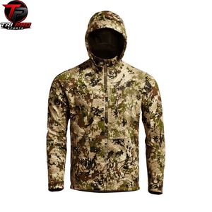 Veste softshell à capuche pour homme, fermeture éclair intégrale, légère, performance, polyester/coton, chasse, randonnée, camping - Product Image 1
