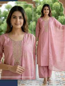 Traje Salwar Kameez Negro para Mujer, Nuevo, Estilo Pakistaní e Indio, para Fiestas, Secado Rápido, para Todas las Temporadas - Product Image 5