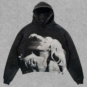 Sudadera con Capucha Personalizada Estilo High Street con Lavado Ácido para Hombre, con Parche de Gema de Corte Crudo, Bordado y Diseño de Transferencia Térmica - Product Image 3