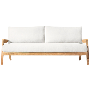 Scandinavian Minimalist Style Outdoor <b>Sofa</b> Modern Patio Lounge <b>Waterproof</b> Cushion Furniture Teak Wooden Frame Custom Seater - Product Image 5