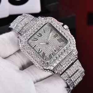 Elegante Reloj de Cuarzo con Moissanita Black Ice para Hombre, con Diseño Audaz y Correa Resistente, Diseño Minimalista y Acabado Impecable - Product Image 2