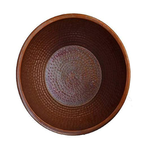 Cuenco Portátil Rústico de Cobre para Lavado de Pies, Masaje y Pedicura, Cuenco Antiguo de Cobre para Hammam Besin - Product Image 1
