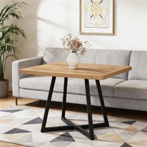 Tavolo da Pranzo Quadrato in Legno per Cucina, Soggiorno e Caffè, Tavolo Multifunzione per Caffè e Pranzo - Product Image 3