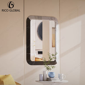 Modern <b>Rectangular</b> Wall <b>Mirror</b> with Marble Frame Minimalist Design Decorative Glass 5.0mm Thick Anniversary Home Use - Product Image 4