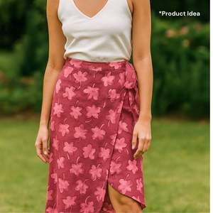 Tela de Algodón Tejida con Estampado de Bloques de Jaipur, Moderna, Sostenible, Floral India, Hecha a Mano, Artesanal, Ecológica, Duradera, Suave, Lavable a Máquina - Product Image 1