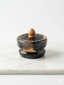 Luxury Artisan Wood Resin <b>Oud</b> <b>Burner</b> Premium Arabic Mabkhara for Home Fragrance Wedding and Aromatherapy diffuser - Product Image 6
