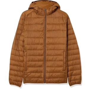 Veste doudoune chaude en nylon à capuche pour homme, personnalisable avec logo, idéale pour l'extérieur et l'hiver, rembourrée de duvet de canard – Vente en gros - Product Image 1