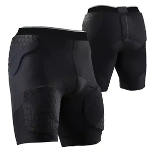 Mens Black Padded Compression Shorts Elastic Waist Athletic Base Layer Impact Protection Training Fitness Sports Performance - Product Image 5