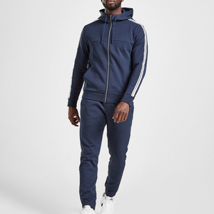 OEM Custom Fleece <b>Tech</b> Cotton <b>Jacket</b> Private Label Zip Up Hoodie Men Tracksuit New Short Sleeve Zip Up Slim Fit Men's Tracksuit - Product Image 5