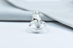 Handmade Black Shell Sterling <b>Silver</b> <b>Adjustable</b> <b>Ring</b> Natural Black Shell Gemstone <b>Ring</b> for Women Men Wholesale Jewelry - Product Image 5