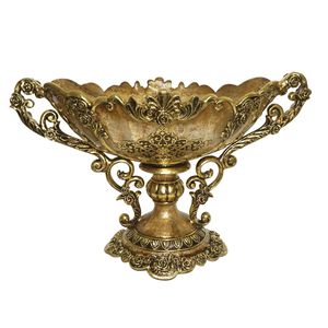 Luxury <b>Vintage</b> Metal Gold Fruit Bowl Ornate Floral Centerpiece Decorative Serving Bowl for Dining Table Home decor - Product Image 6
