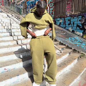 Conjunto de Sudadera con Capucha y Pantalones de Chándal de Invierno para Hombre, Personalizado, Tejido, 100% Algodón, Estilo Urbano, Premium, 400 g/m², con Estampado Serigrafiado - Product Image 1