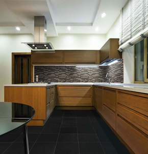 Carreaux de sol et de mur en granit noir absolu de luxe à faible variation Nero Assoluto, finition polie et affinée pour cuisine et salle de bain - Product Image 2