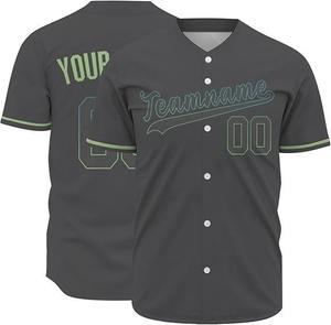Uniforme de Béisbol Personalizado Sublimado para Equipos Juveniles, Camiseta de Béisbol Negra Lisa con Logotipo Bordado - Product Image 3