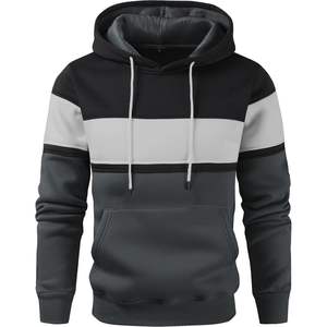 Sudadera con capucha para hombre con cordón ajustable, forro polar grueso, suéter cálido de invierno, ropa informal de algodón estilo streetwear - Product Image 3