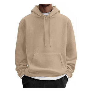 Sweat à capuche unisexe noir surdimensionné à faible MOQ, personnalisé avec impression par transfert thermique, 100 % coton, pour l'hiver - Product Image 3