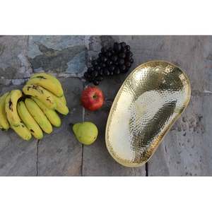 Handmade Hammered <b>Gold</b> Metal Serving <b>Bowl</b> Vintage Style Fruit and Snacks Dish Gifting <b>Decor</b> - Product Image 3