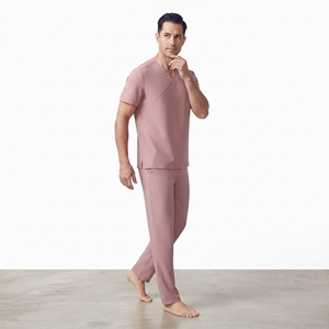 Blusa Médica para Hombre con Cuello en V, Uniforme de Hospital, Camisa de Enfermero con Múltiples Bolsillos, Diseño de Cuello Superpuesto, Ropa de Trabajo para el Sector Sanitario - Product Image 3