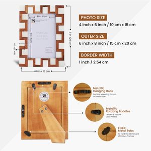 Artesanía para el Hogar, Hecho a Mano, Incrustaciones de Hueso y Madera en Color Marrón y Blanco, Colección Escher Cube, Decoración Vintage para Mesa/Pared - Product Image 3