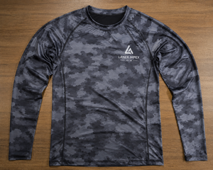 Custom <b>Men</b> Gray Camouflage <b>Compression</b> Rash Guard Long Sleeve Gym <b>Shirt</b> Athletic Fitness Training Workout Sportswear Base Layer - Product Image 6