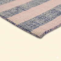 DECORDEC Blush Tides Tapis floral tufté à la main rose gris, tapis moderne minimaliste en laine, antidérapant, écologique, épais