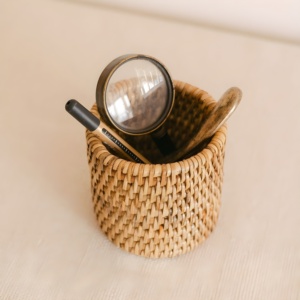Panier de rangement en rotin pour crayons, prix de gros, organiseur de bureau, paniers pour stylos - Product Image 5