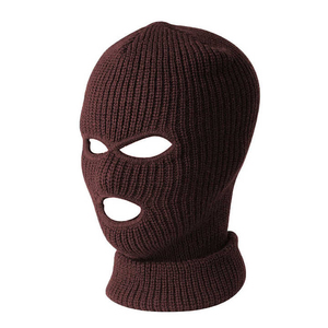 Green Knitted Balaclava Full Face Mask Unisex Adult Outdoor Wear Adjustable Head Circumference 100% Polyester Material Image - Product Image 2