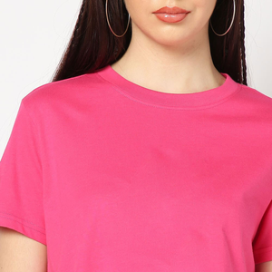 T-shirts de sport décontractés pour femmes, col en V, manches courtes, coupe ample, en spandex, logo personnalisé, séchage rapide, respirants, 220g, pour l'entraînement estival - Product Image 4
