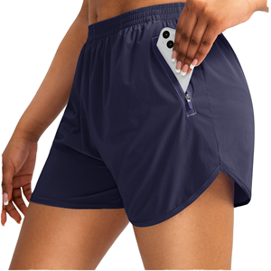 Shorts de sport pour femmes, taille haute élastique, respirants, séchage rapide, compression, 100% coton, course à pied, gym, personnalisables - Product Image 2