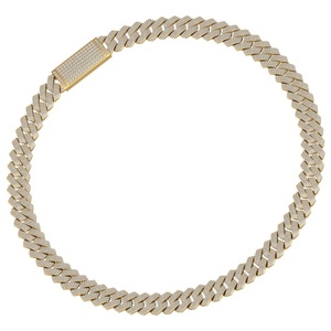 สร้อยคิวบาสุดหรู ทองคำแท้ 10K ขนาด 16 มม. ยาว 22 นิ้ว ประดับเพชรธรรมชาติทรงกลม มีทุกขนาด - Product Image 4